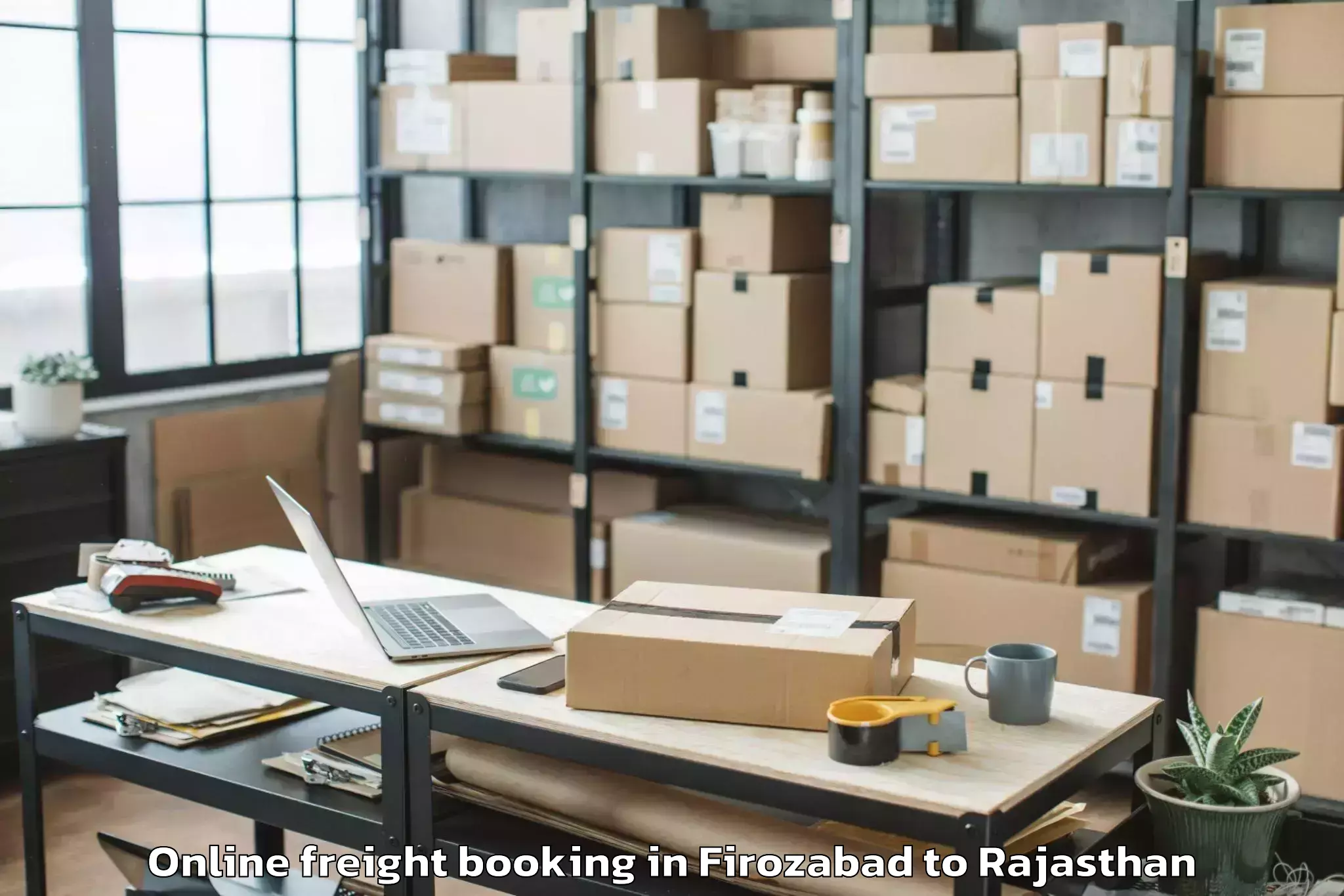 Top Firozabad to Ajmer Online Freight Booking Available